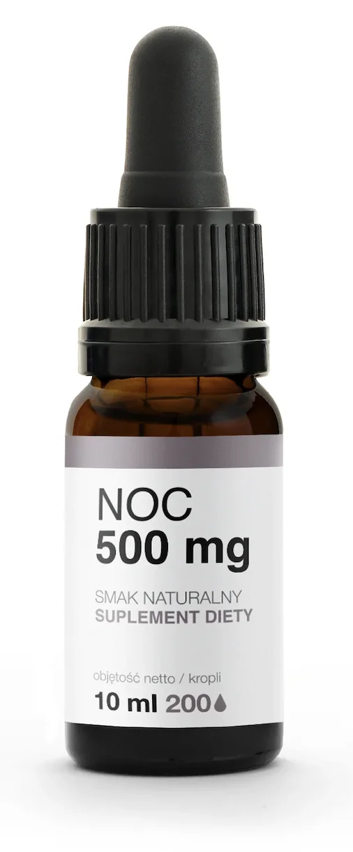 Zdjęcie przedstawiająca brązową butelkę z zakręconą pipetą z biało-szarą etykietą z szarym logo Cannacode.